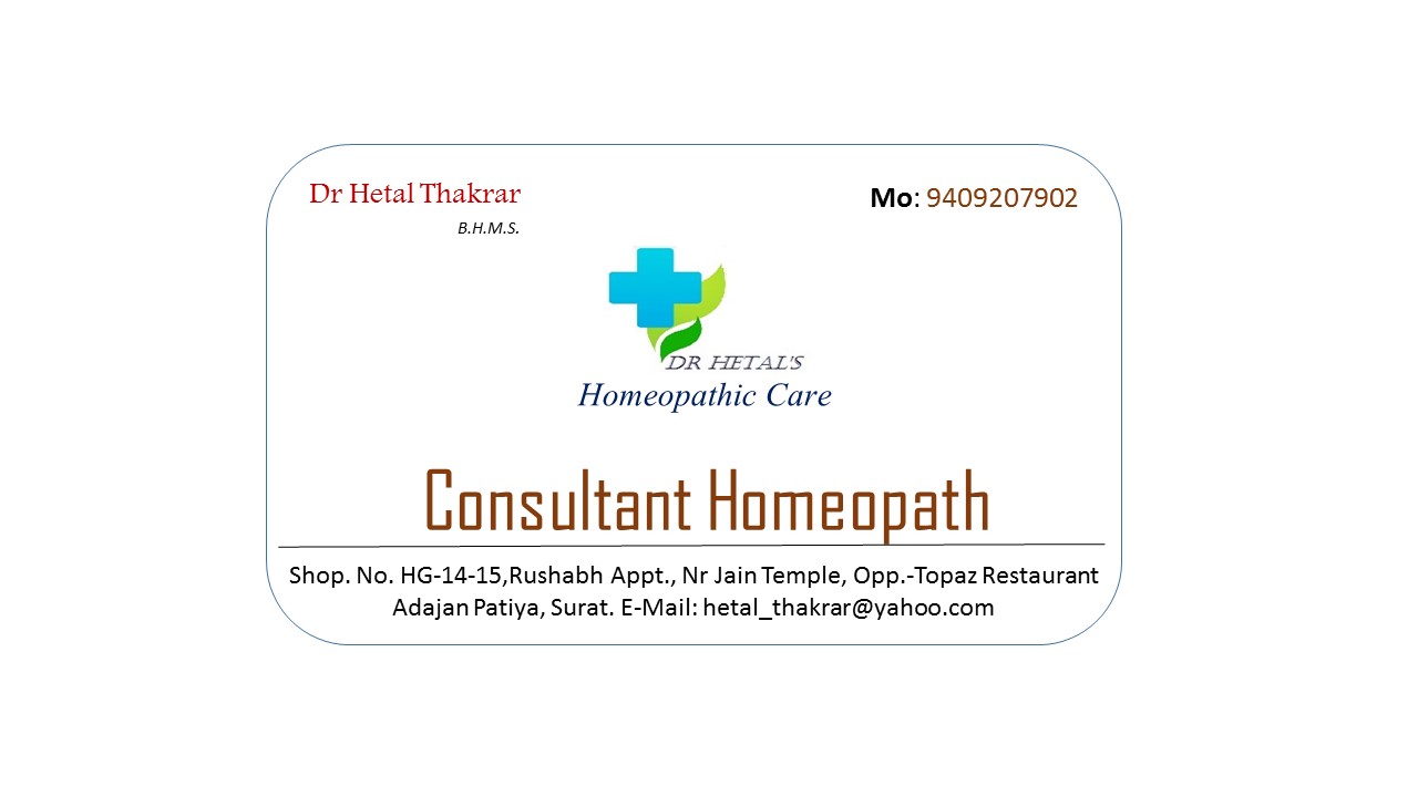 Dr Hetal's Homeopathic Care