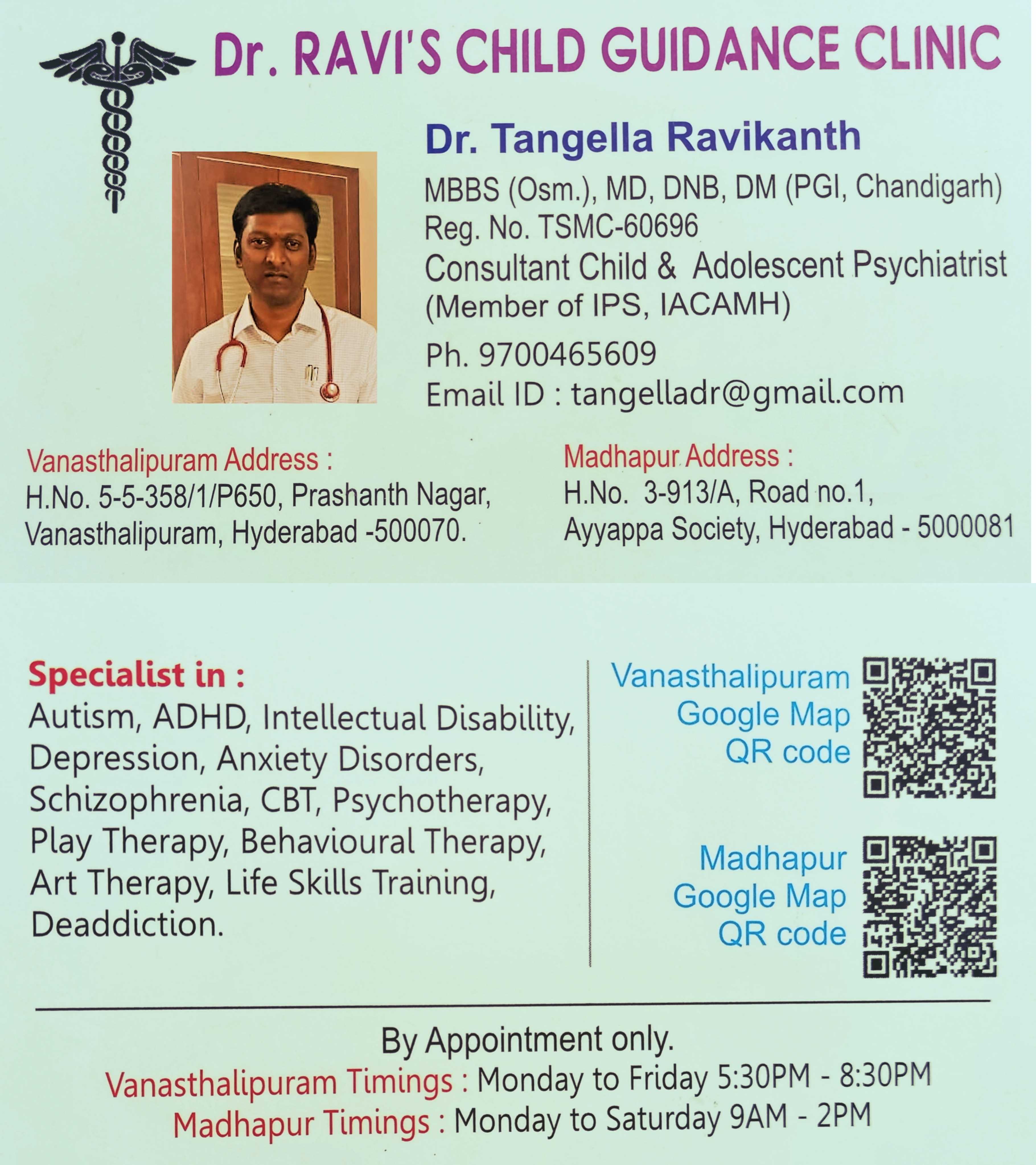 Dr. Ravi's Child Guidance Clinic, Madhapur